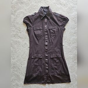 Brown Button Down Dress